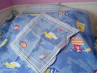 Colcha Piqué Infantil/Juvenil Reversible