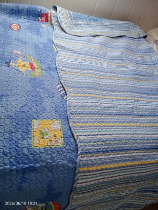 Colcha Piqué Infantil/Juvenil Reversible