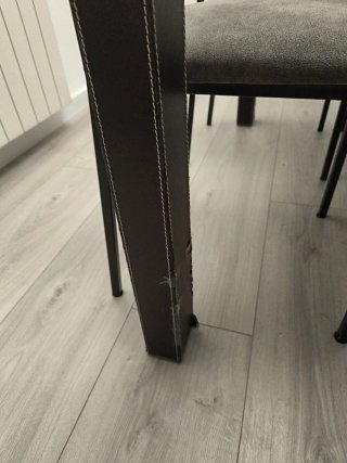 Mesa cristal y 4 sillas comedor