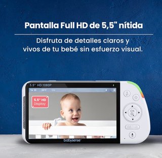 Vigilabebés Full HD 5.5 IPS 2 Cámaras
