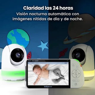 Vigilabebés Full HD 5.5 IPS 2 Cámaras