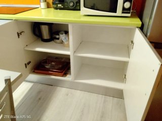Urge cocina completa verde y blanca