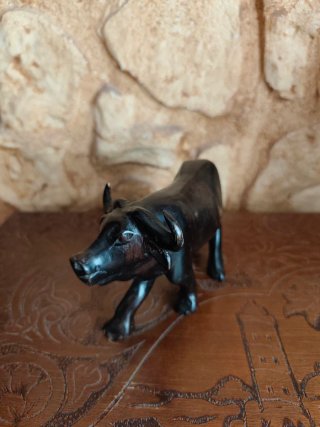 Figuras Antílope y Búfalo de madera talla Africa
