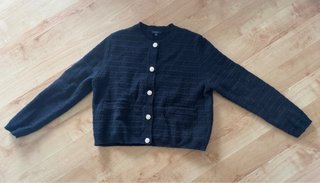 Chaqueta de punto negra