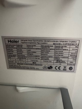 Frigorífico Haier para despiece