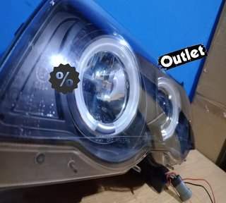IH FAROS BMW E46 4 PUERTAS 98-01 OJOS ANGEL FONDO NEGRO R145