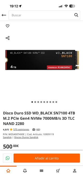 SSD WD_BLACK SN7100 4TB PCIe Gen4 NVMe