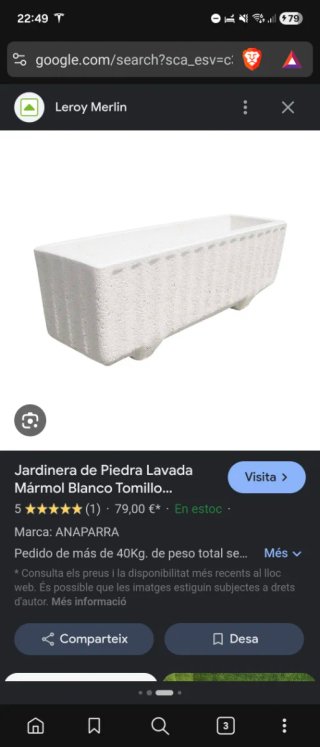Jardineras Mármol Blanco