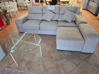 SOFÁ CHAISE LONGE CON PUFF REVERSIBLE