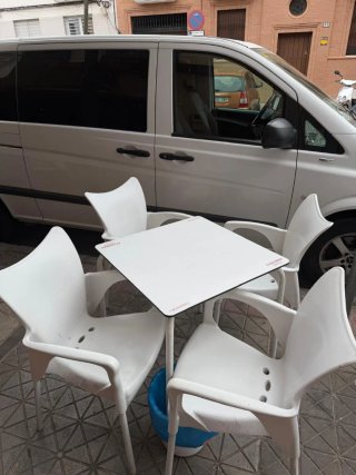 Conjunto mesa y 4 sillas terraza