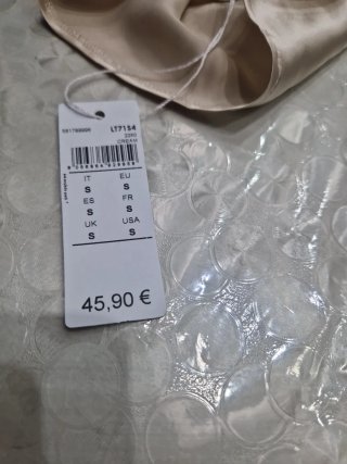 Sottogiacca in raso beige/oro