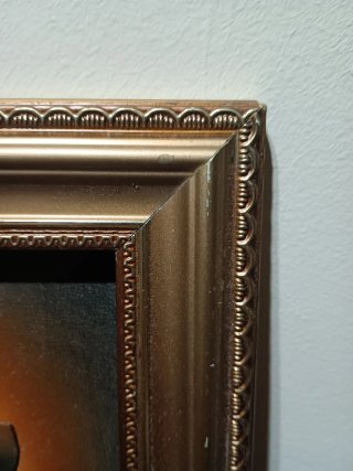 Cuadro Vintage Flores Relieve Dorado