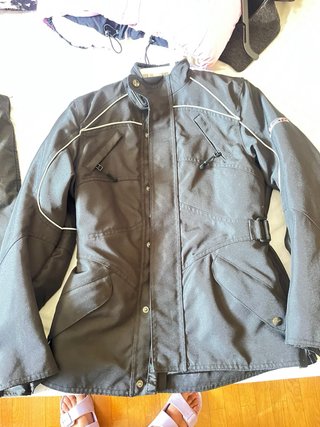 Chaqueta Moto Mujer Negra