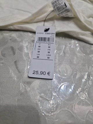 Top sottogiacca pizzo bianco taglia M