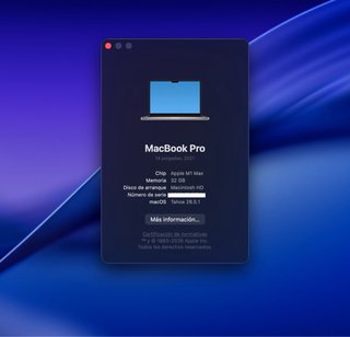 MacBook Pro 14 M1 Max 32GB RAM 24 núcleos GPU