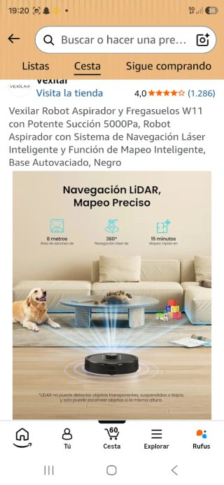 Robot aspirador Negro