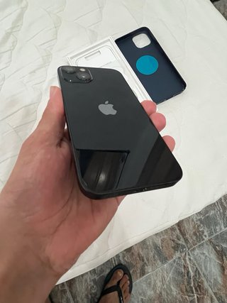 iPhone 13 Nero/Blu Marina + Custodia