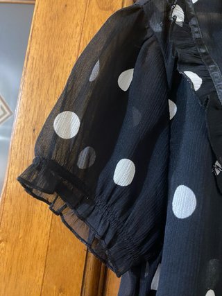 Blusa H&M Divided pois nera manica corta