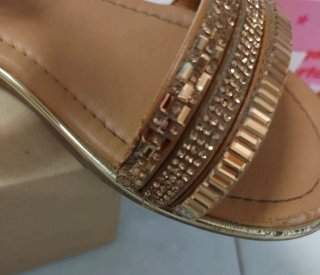 Sandali donna n. 35 beige/oro