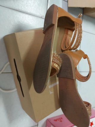Sandali donna n. 35 beige/oro