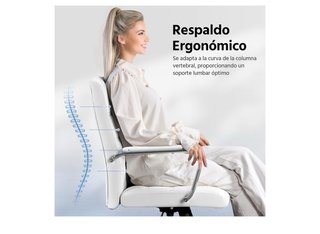 Silla de oficina blanca y plateada