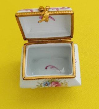 Caja joyero porcelana flores multicolor