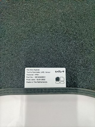 Alfombras coche KIA Niro Hybrid 2022 (Set de 4)