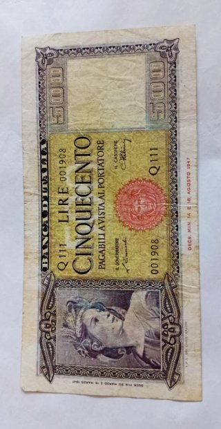 Banconota 500 Lire 1947