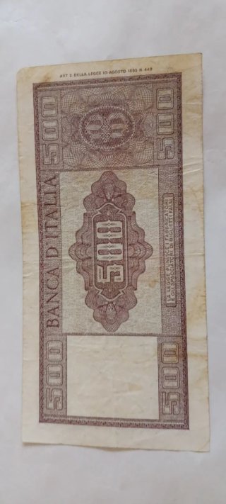 Banconota 500 Lire 1947