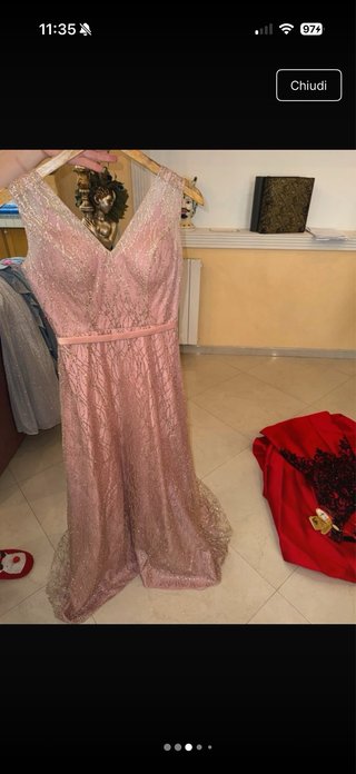 Abito da cerimonia oro e rosa