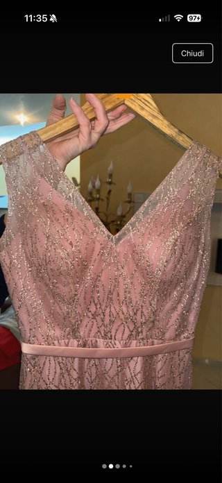 Abito da cerimonia oro e rosa