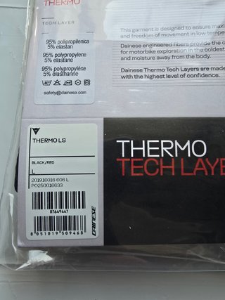 Camiseta Térmica Dainese Thermo LS Talla L