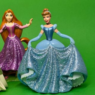 Lote 5 Figuras Princesas Disney Glitter