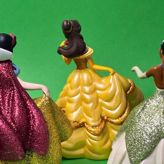 Lote 5 Figuras Princesas Disney Glitter