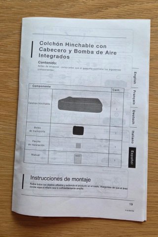 Materassino gonfiabile con pompa ad aria