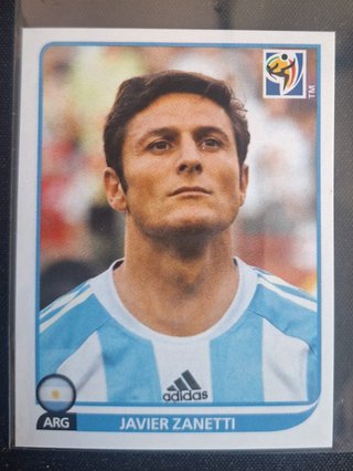Cromo Panini J. Zanetti Mundial Sudáfrica 2010