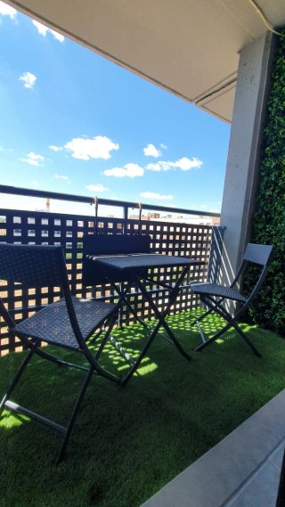 Mesa y 2 Sillas Plegables Terraza