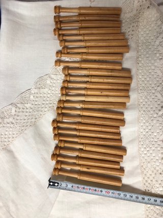 Bolillos de madera de boix 25 unidades) de 12cm