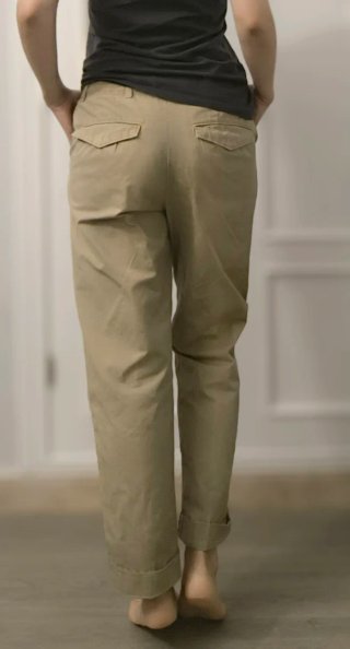 Pantalones chinos Zara beige mujer 36