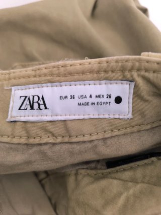 Pantalones chinos Zara beige mujer 36