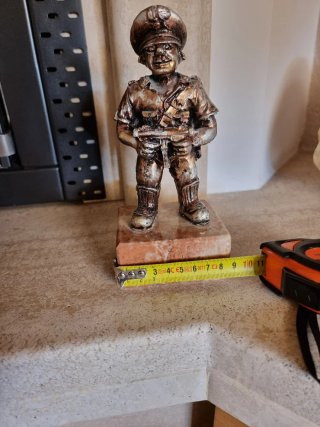 Statuetta Carabiniere Metallo Vintage