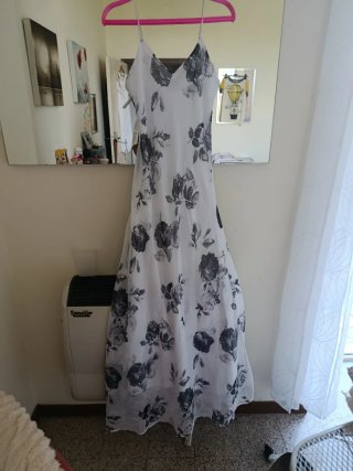 Abito lungo floreale vintage taglia S
