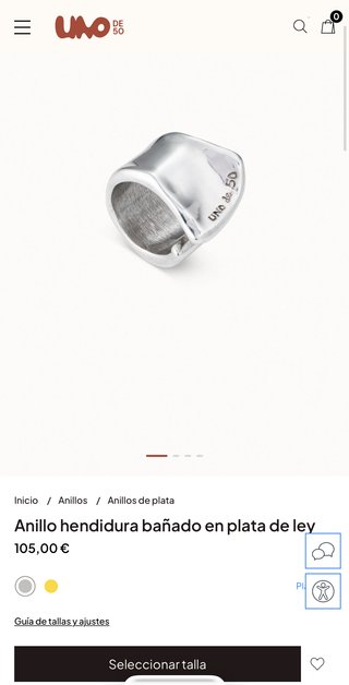 Anillo Uno de 50 Plata