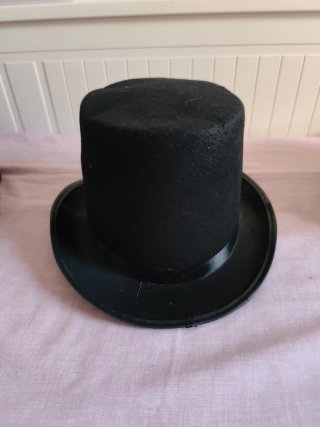 Sombrero de copa negro para disfraz