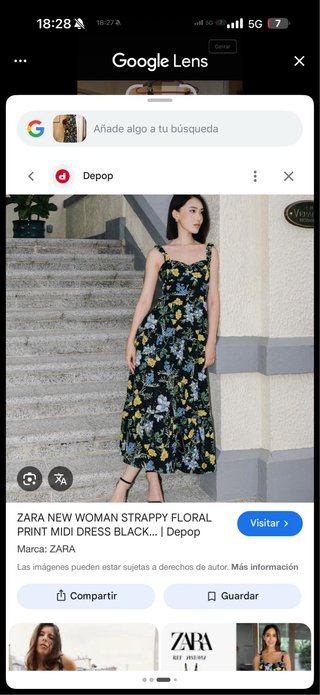 Vestido largo Zara flores perforado