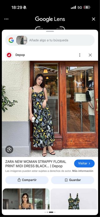 Vestido largo Zara flores perforado