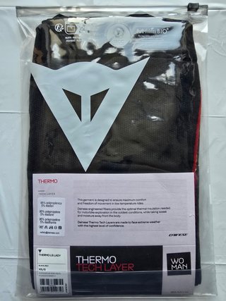 Camiseta Térmica Dainese LS Lady Talla XS Negra/Ro