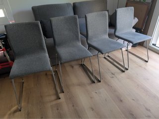 Juego de 4 sillas de comedor grises