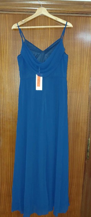 Vestido fiesta azul marino Shein