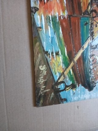 Cuadro Óleo sobre Tabla Antiguo Imperiale..61x33